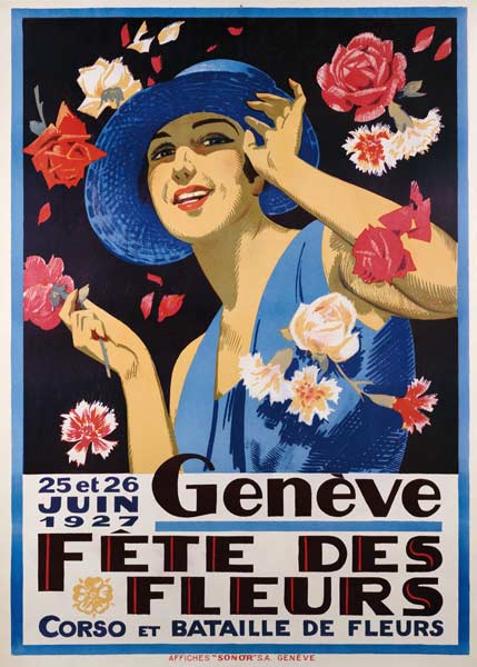 Genf, Festival of flowers  from Advertising art