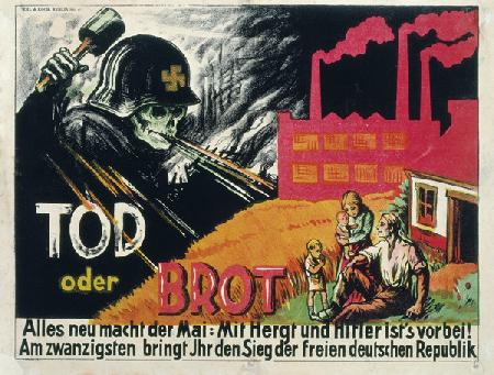 Death or bread. SPD election poster