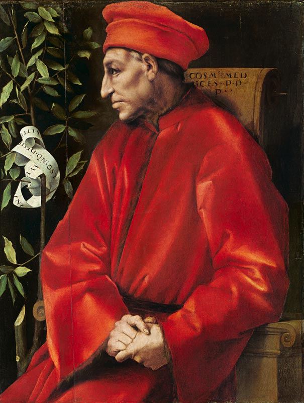 Bildnis von Cosimo de  Medici d.Ä. from Jacopo Pontormo,Jacopo Carucci da