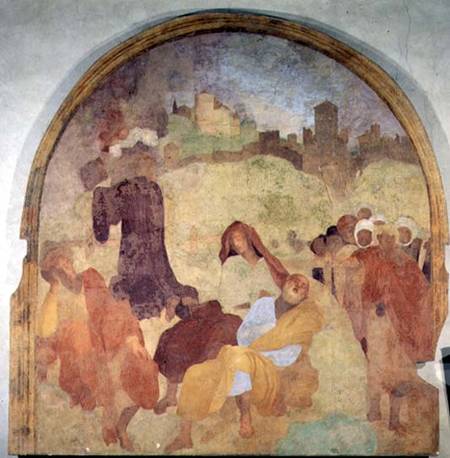 Christ in the Garden, lunette from the fresco cycle of the Passion from Jacopo Pontormo,Jacopo Carucci da