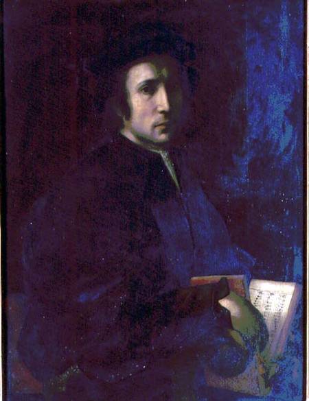 Portrait of the Musician Francesco dell'Ajolle from Jacopo Pontormo,Jacopo Carucci da