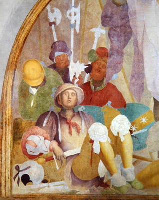 The Resurrection, lunette from the fresco cycle of the Passion, 1523-26 (fresco) (detail of 94726) from Jacopo Pontormo,Jacopo Carucci da