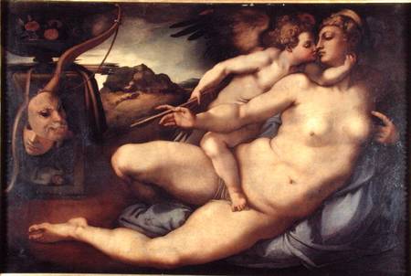 Venus and Cupid from Jacopo Pontormo,Jacopo Carucci da