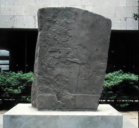 The Stela of La Mojarra, stela 1, late preclassic period, AD c.143-156, Veracruz, Mexico from Pre-Columbian