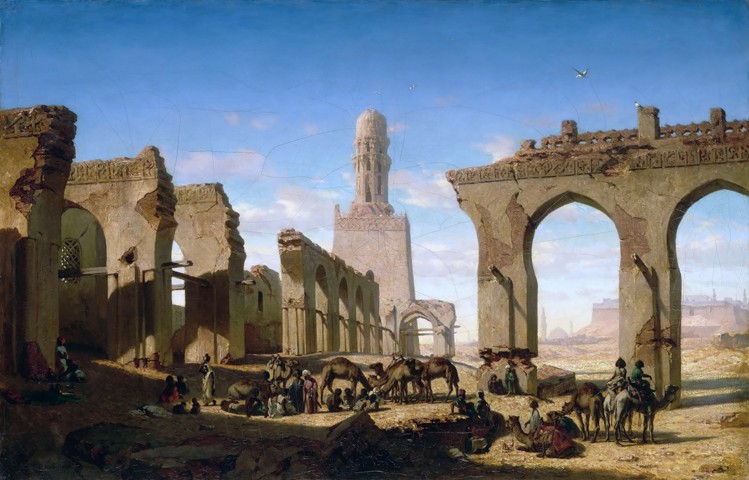 Ruins of the Al-Hakim Mosque in Cairo from Prosper Marilhat