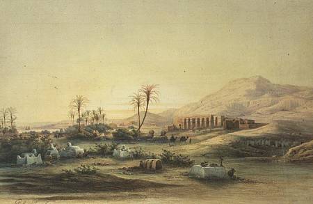 Valley of the Nile with the Ruins of the Temple of Seti I from Prosper Marilhat