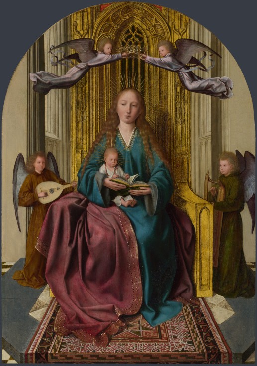 The Virgin and Child Enthroned, with Four Angels from Quentin Massys