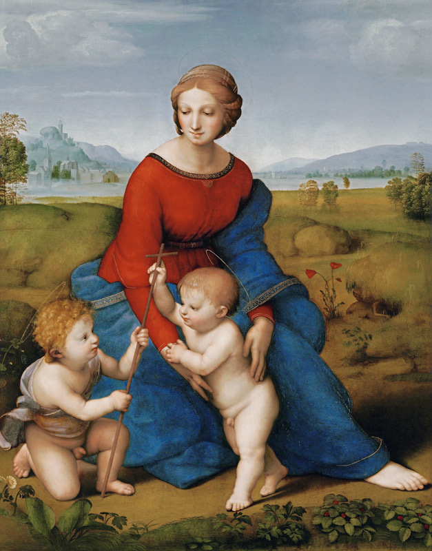 Madonna with the Christ Child and Saint John the Baptist from Raffaello Sanzio da Urbino