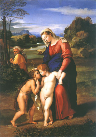 Holy Family with St. Johannes (Madonna del Passeggio) from Raffaello Sanzio da Urbino