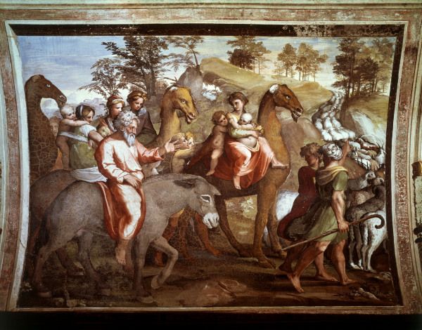 Raphael / Jacob s flight / Fresco from Raffaello Sanzio da Urbino