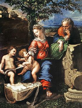 Holy family with St. John (by Raffael and Giulio Romano)