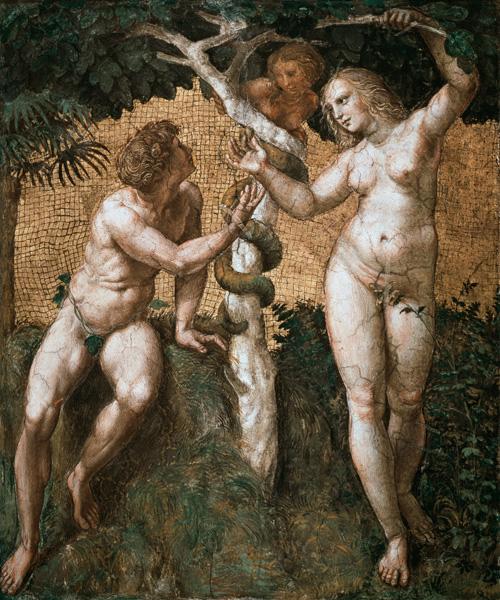 Adam and Eve, from the 'Stanza della Segnatura'