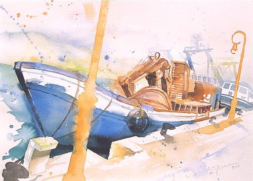 Blue boat, port Andratx from Ralf Kresin