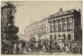 Piccadilly Circus, looking north (litho)