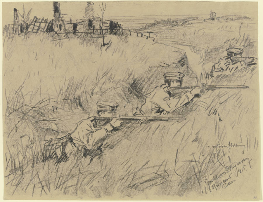 Soldaten in vorderster Stellung in Russisch-Polen from Reinhard Pfaehler von Othegraven