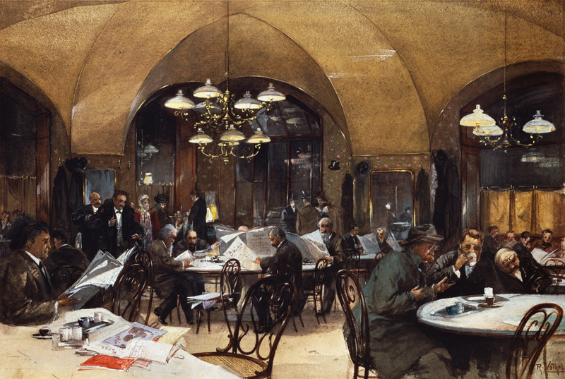 In the café Griensteidl in Vienna from Reinhold Völkel