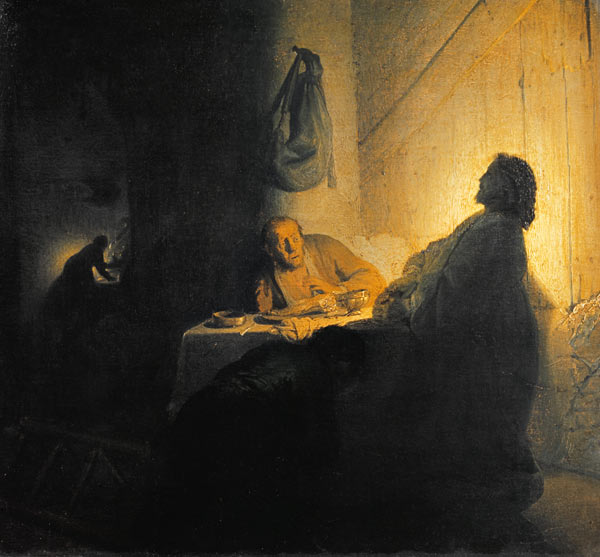 Christ at Emmaus risen from the dead from Rembrandt van Rijn
