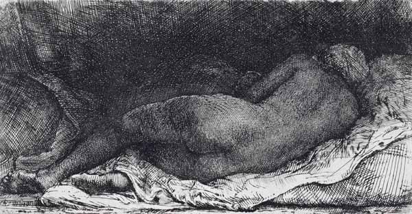 Negress Lying Down from Rembrandt van Rijn