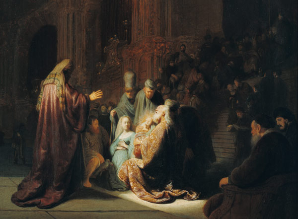 Rembrandt, Simeon im Tempel from Rembrandt van Rijn