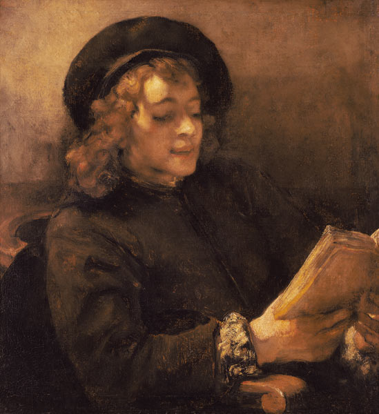 Titus van Rijn, the son of the artist, reading. from Rembrandt van Rijn