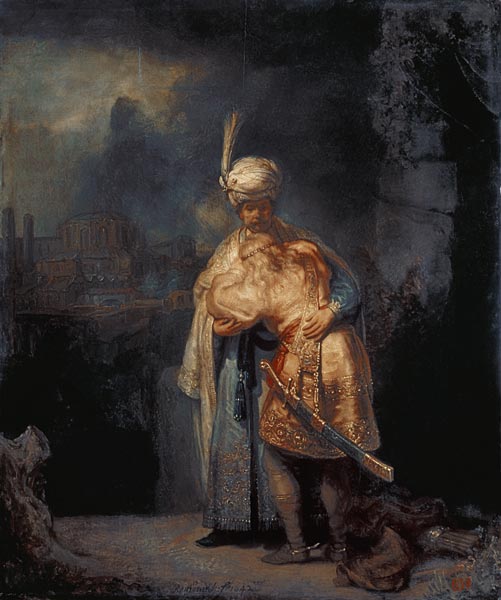 David's Farewell to Jonathan from Rembrandt van Rijn