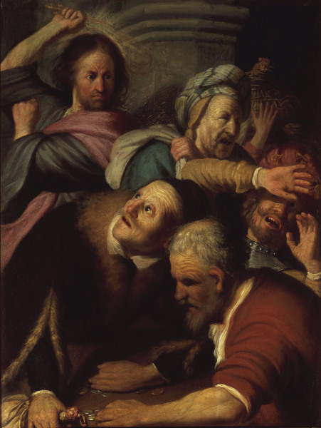 Jesus and the Money-changers / Rembrandt from Rembrandt van Rijn