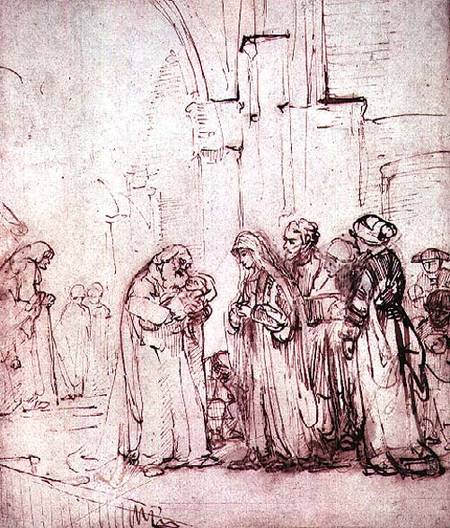 Simeon and Jesus in the Temple from Rembrandt van Rijn