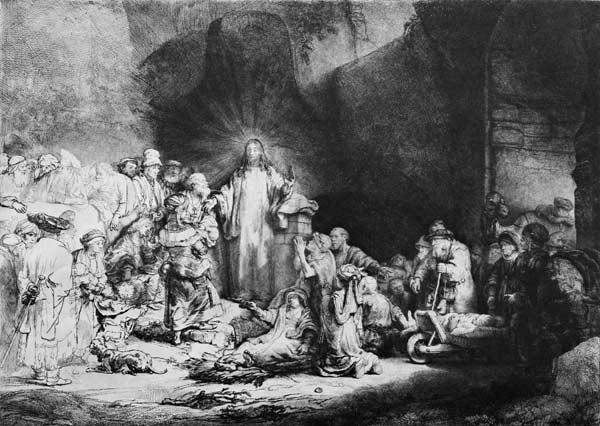 Christus heilt die Kranken (sog. Hundertguldenblatt)