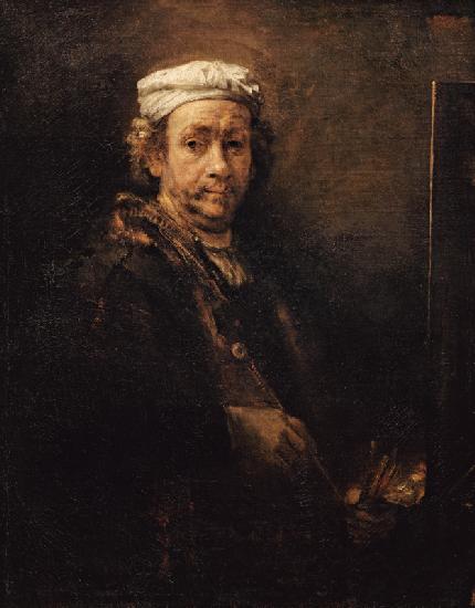 Rembrandt, Selbstbildnis vor Staffelei