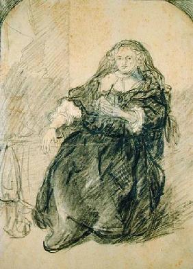 Seated Saskia with a letter in her left hand