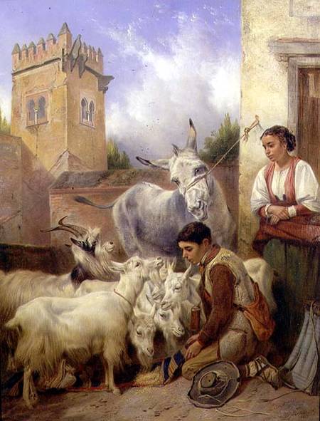 Feeding Goats in the Alhambra from Richard Ansdell