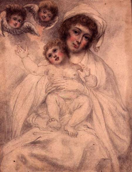 Mother and Child with Cherubs from Richard Cosway