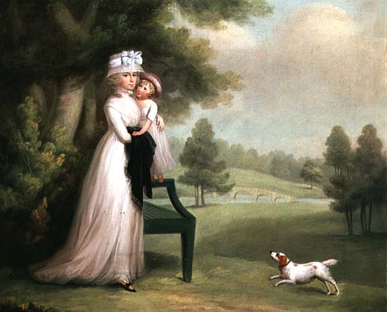 Woman and Child in Park from Richard Cosway