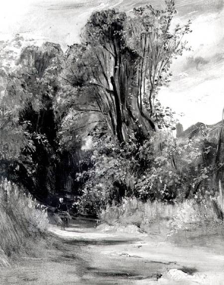 Lane through a wood (panel) from Richard Parkes Bonington