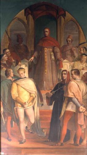 Prince Henry (1387-1422) Acknowledging the Authority of Judge Gascoigne (c.1350-1419)