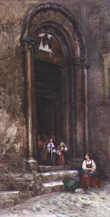 The side door of the Church of Santa Guiliana at Aquila degli Abruzzi from Rinaldo Werner