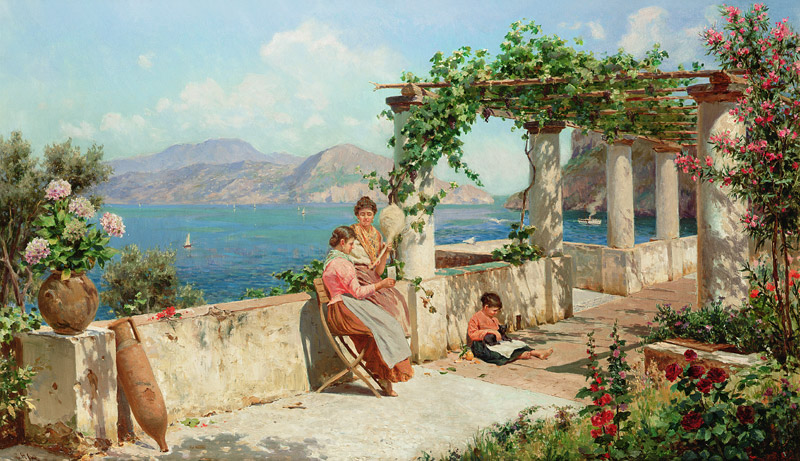 Figures on a Terrace in Capri from Robert Alott