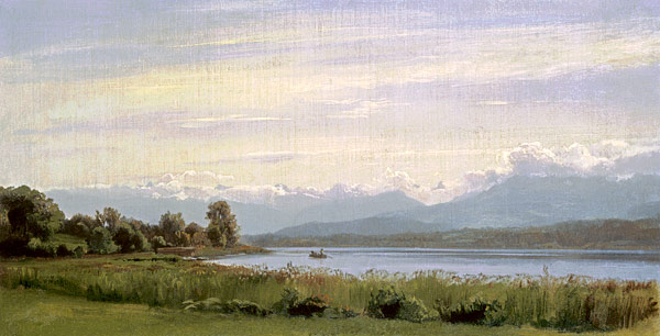 A mountainous lake landscape from Robert Zünd