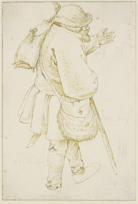 Walking Man with Knapsack from Roelant Savery