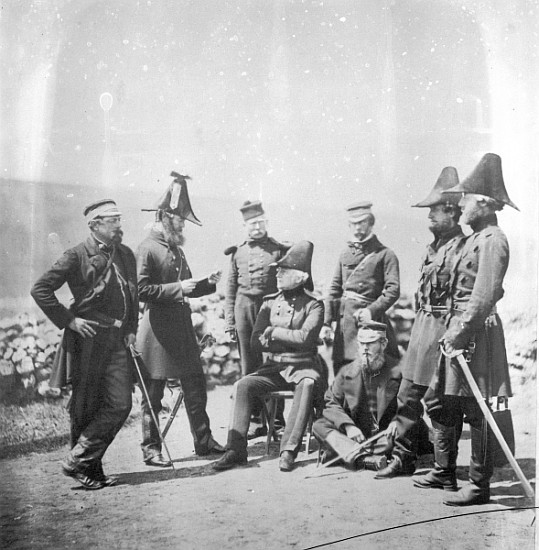 Lieutenant General Sir George Brown G.C.B and officers of his staff, c.1855 from Roger Fenton