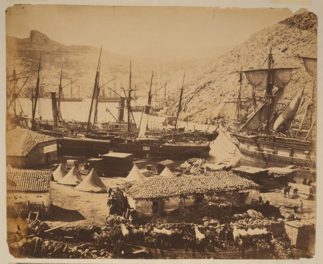 Russian Warships in the Cossack Bay, Balaklava from Roger Fenton