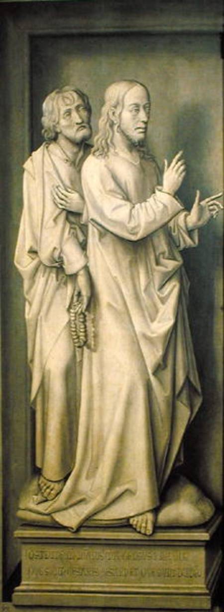 Christ and a Disciple, from the Redemption Triptych from Rogier van der Weyden