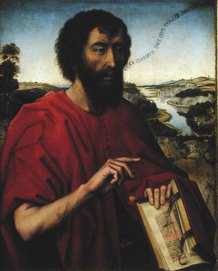 St. John the Baptist, left hand panel of the Triptych of the Braque Family from Rogier van der Weyden