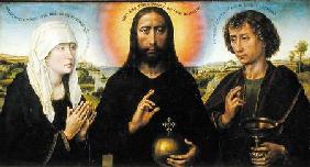 Christ the Redeemer with the Virgin and St. John the Evangelist, central panel from the Triptych of