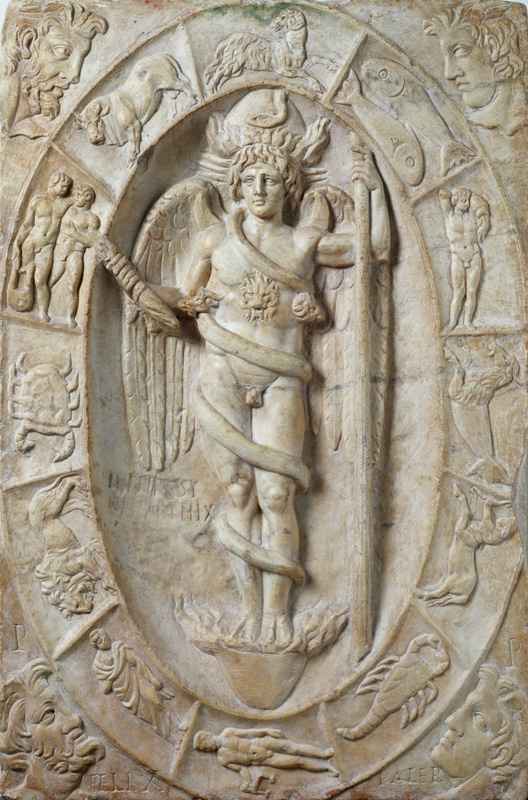 Mithraic relief representing a youthful divinity, perhaps Aion from Roman