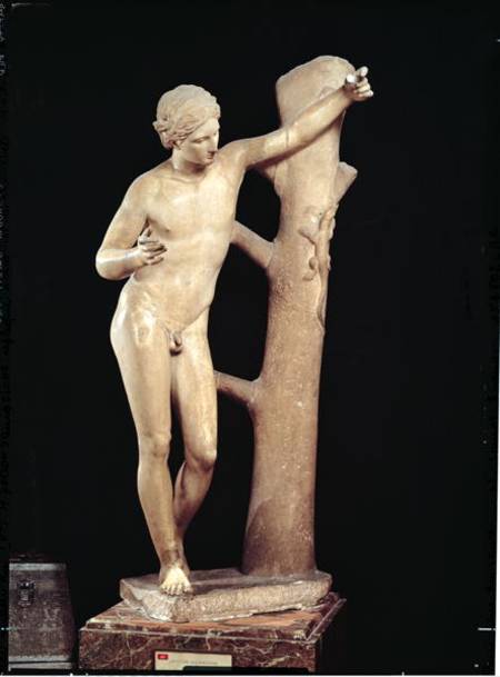 Apollo Sauroktonos (Lizard Killer)  copy of a Greek bronze made c.350 BC, attributed to Praxiteles ( from Roman