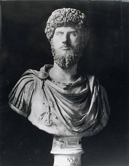 Bust of Emperor Lucius Verus (138-169 AD) from Roman