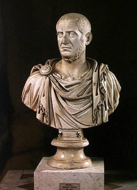 Bust of Marcus Claudius Tacitus (c.200-276) or Marcus Opelius Macrinus (164-218) from Roman