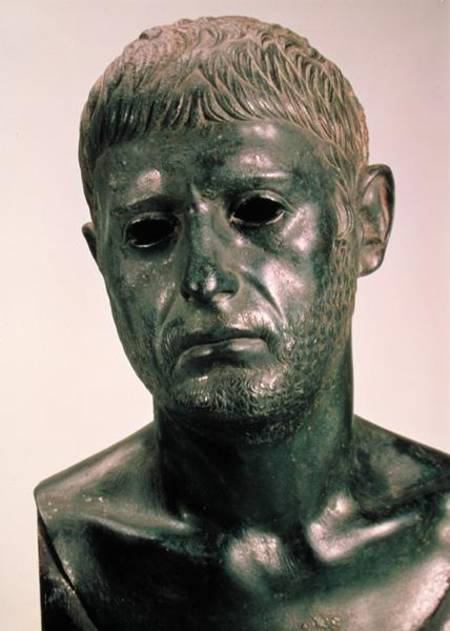 Portrait of an unknown Roman warrior, AD 30s from Roman