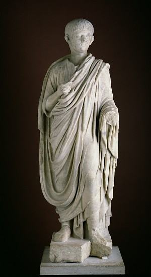 Togate statue of the young Nero from Roman